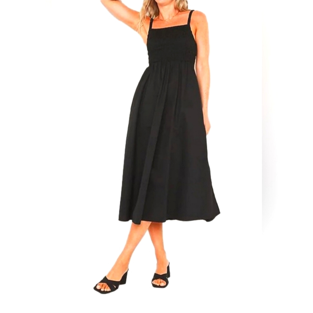 Black MAXI Dress With Cut Out Back